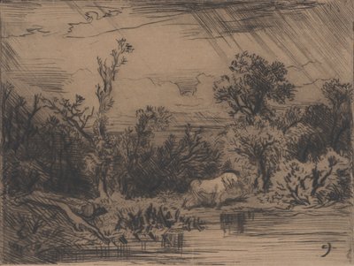 Landschap met Onweer, 1848 door Charles Emile Jacque