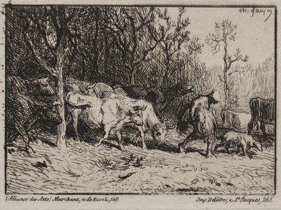 Le Vacheur door Charles Emile Jacque
