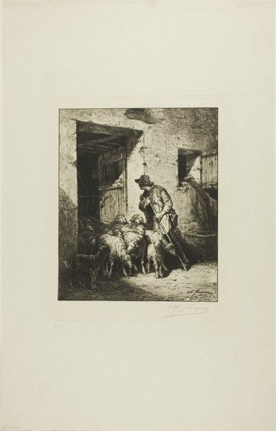 De Schapen Loslaten door Charles Emile Jacque