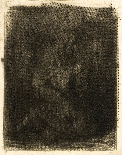 Monnik in gebed door Charles Emile Jacque