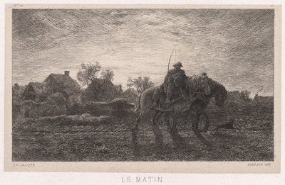 Ochtend door Charles Emile Jacque