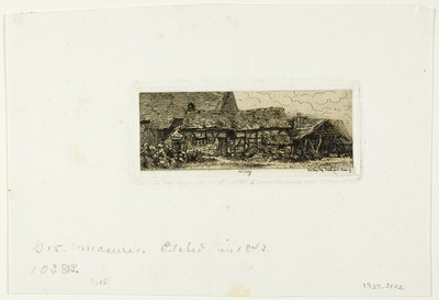 Boerenwoning in Cricey door Charles Emile Jacque