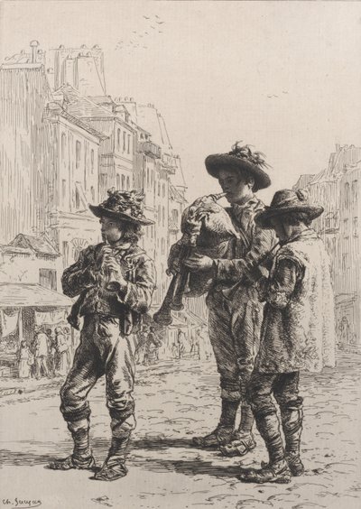 Pifferaris door Charles Emile Jacque