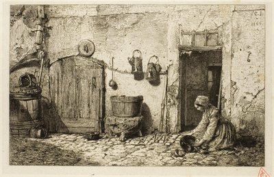 Keukenmeid door Charles Emile Jacque