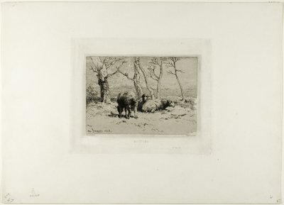 Schapen door Charles Emile Jacque