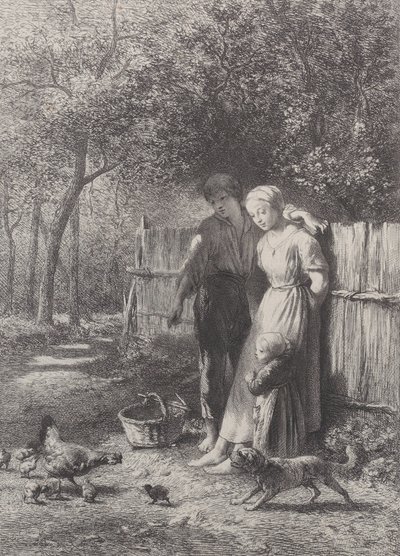 Lente, 1864 door Charles Emile Jacque