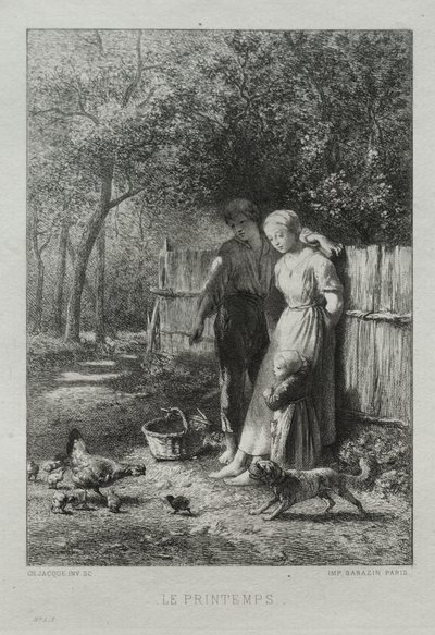Lente door Charles Emile Jacque