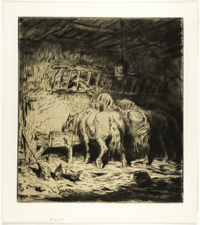 Stal door Charles Emile Jacque