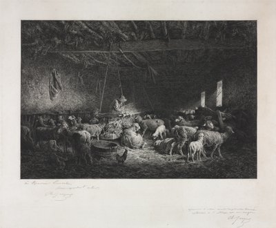 Stabiel door Charles Emile Jacque