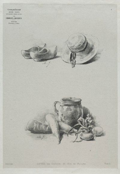 Stilleven door Charles Emile Jacque