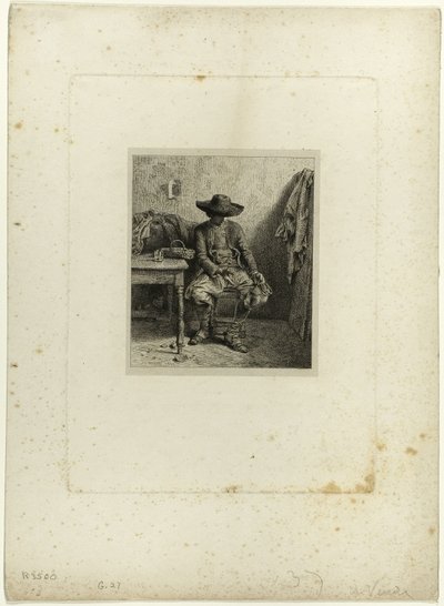 De gebroken koek door Charles Emile Jacque