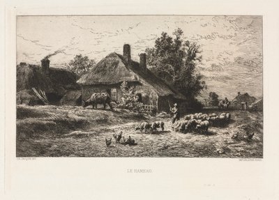 Het Dorp door Charles Emile Jacque