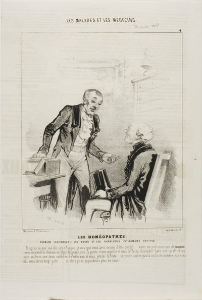 De Homeopaten: Eerste Behandeling (plaat 4) door Charles Emile Jacque