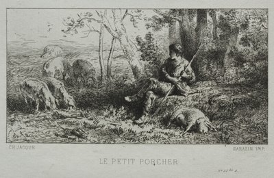 De Kleine Varkenshoeder door Charles Emile Jacque