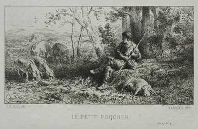 De Kleine Varkenshoeder door Charles Emile Jacque