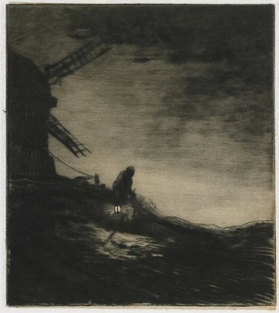 De molen, 1848 door Charles Emile Jacque