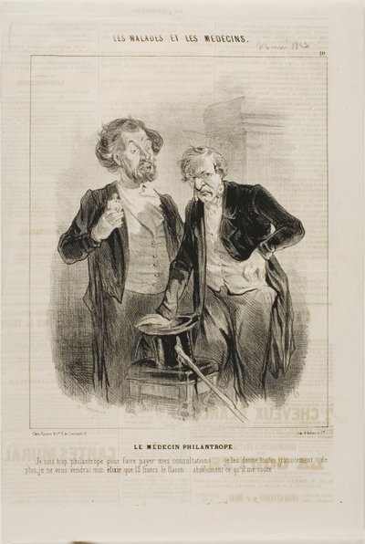 De filantropische dokter (plaat 10) door Charles Emile Jacque