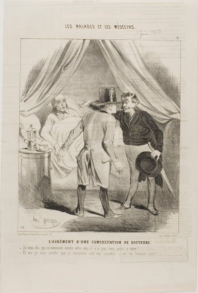Het plezier van een doktersconsult (plaat 11) door Charles Emile Jacque
