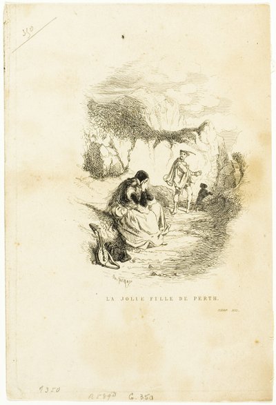 Het Mooie Meisje van Perth door Charles Emile Jacque