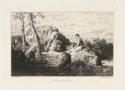 De Verloren Zoon door Charles Emile Jacque