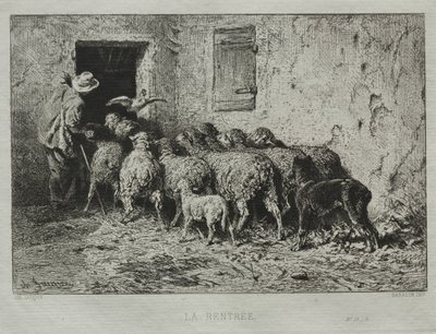De Terugkeer door Charles Emile Jacque