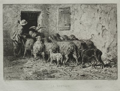 De Terugkeer door Charles Emile Jacque