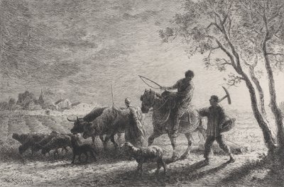 De terugkeer van de velden door Charles Emile Jacque