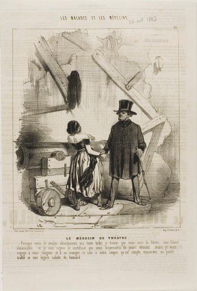 De theaterdokter (plaat 25) door Charles Emile Jacque