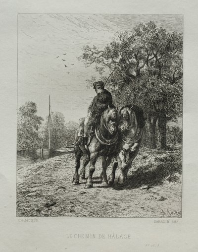 Het Trekpad door Charles Emile Jacque