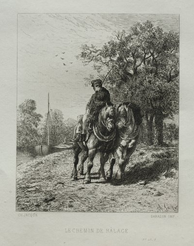 Het Trekpad door Charles Emile Jacque