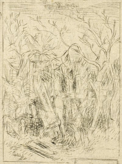 Zonder Titel (Landschap) door Charles Emile Jacque