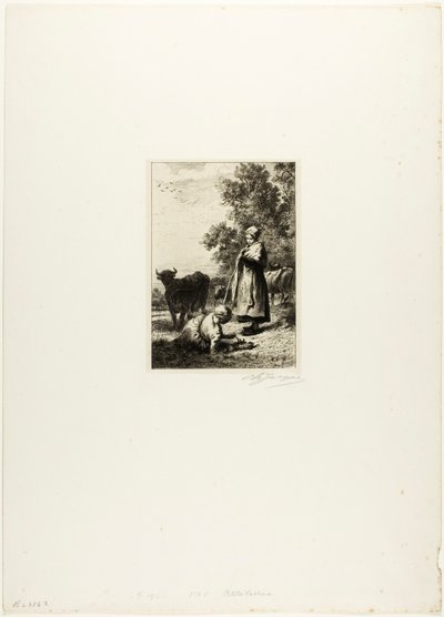 Jonge herders door Charles Emile Jacque