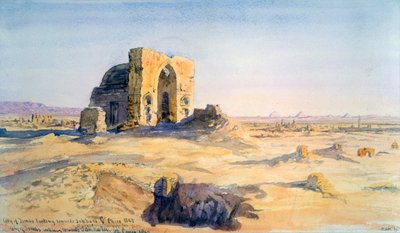 Stad van graven, kijkend naar Sakkara, Caïro, Egypte, 1863 door Charles Émile de Tournemine