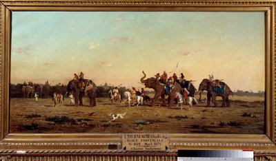 Indiase jacht door Charles Émile de Tournemine