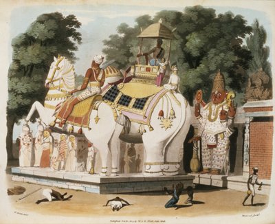 Inboorlingen brengen eerbetoon aan hun heerser, gegraveerd door Thomas Medland, 1803 door Charles Emilius Gold