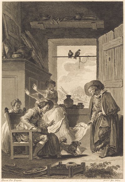 Belphegor door Charles Emmanuel Patas and Antoine Jean Duclos after Jean Honoré Fragonard