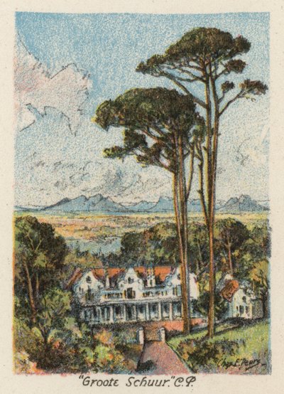 Zuid-Afrika: "Groote Schuur" door Charles Ernest Peers