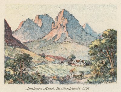 Zuid-Afrika: Jonkers Hoek, Stellenbosch, CP door Charles Ernest Peers