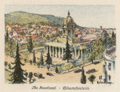 Zuid-Afrika: De Raadzaal, Bloemfontein door Charles Ernest Peers