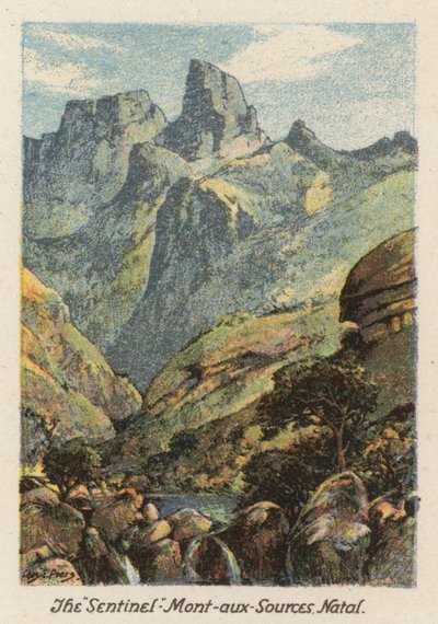Zuid-Afrika: De "Sentinel," Mont-aux-Sources, Natal door Charles Ernest Peers