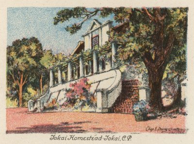 Zuid-Afrika: Tokai Homestead, Tokai, CP (kleur litho) door Charles Ernest Peers