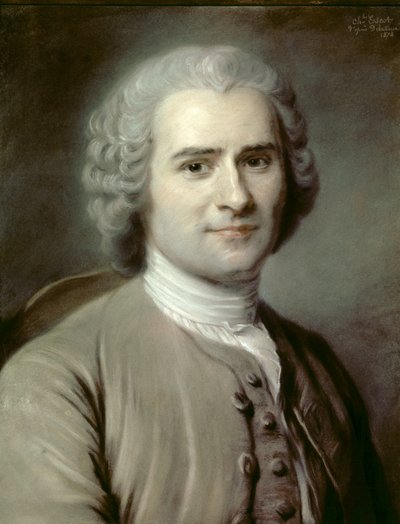 Portret van Jean-Jacques Rousseau (1712-1778), Zwitsers filosoof door Charles Escot