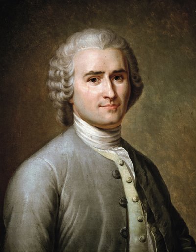 Portret van Jean-Jacques Rousseau, Zwitserse filosoof door Charles Escot