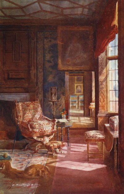 Knole House: Spangled Slaapkamer, Deur door Charles Essenhigh Corke