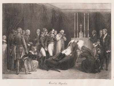 Dood van Napoleon, begin 19e eeuw door Charles Etienne Pierre Motte
