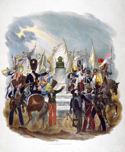 Verschillende Franse legeruniformen en regimenten, 1823 door Charles Etienne Pierre Motte