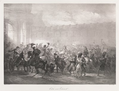 Intocht van de Tuilerieën, begin 19e eeuw door Charles Etienne Pierre Motte