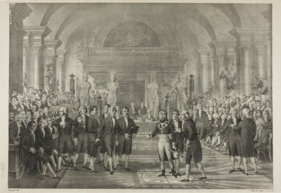 Napoleon in de Kamer van Afgevaardigden, uit het Politieke en Militaire Leven van Napoleon door Charles Etienne Pierre Motte