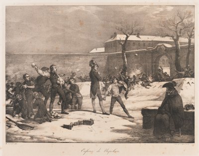 Napoleons Jeugd, begin 19e eeuw (litho) door Charles Etienne Pierre Motte