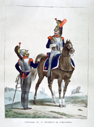 Uniform van het 1e Regiment Chasseurs, Frankrijk, 1823 door Charles Etienne Pierre Motte